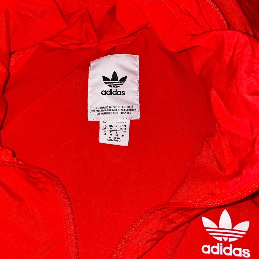 Adidas Originals Vintage Rare SST Windbreaker Jacket Nylon Glanz - Picture 9 of 10